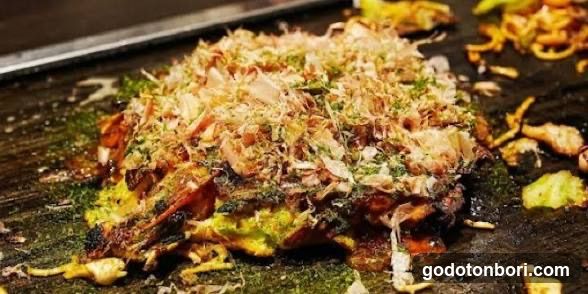 Grilled Okonomiyaki on Teppan