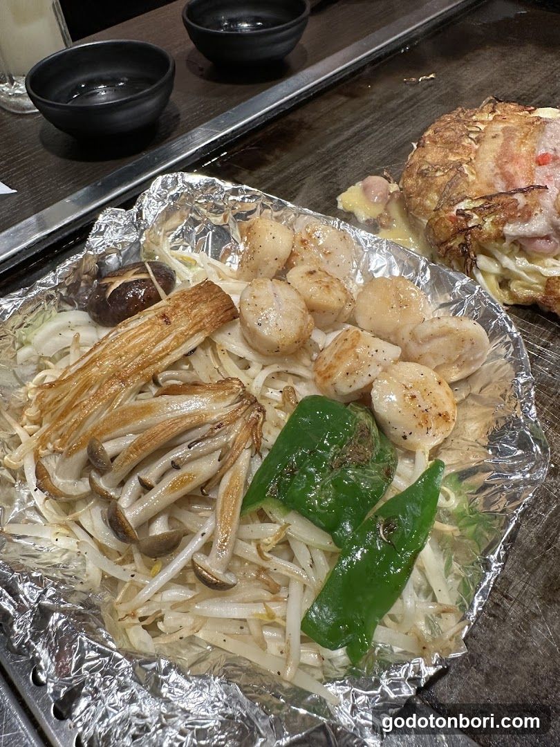Grilled Seafood and Vegetables on Foil