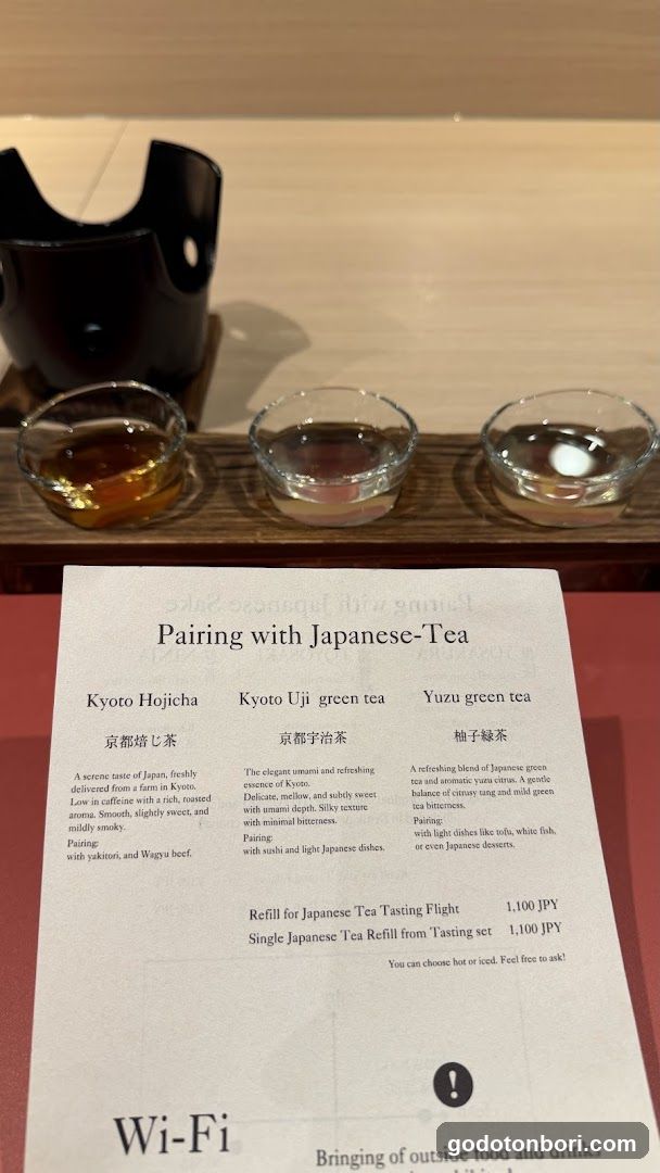 Japanese Tea Tasting Menu