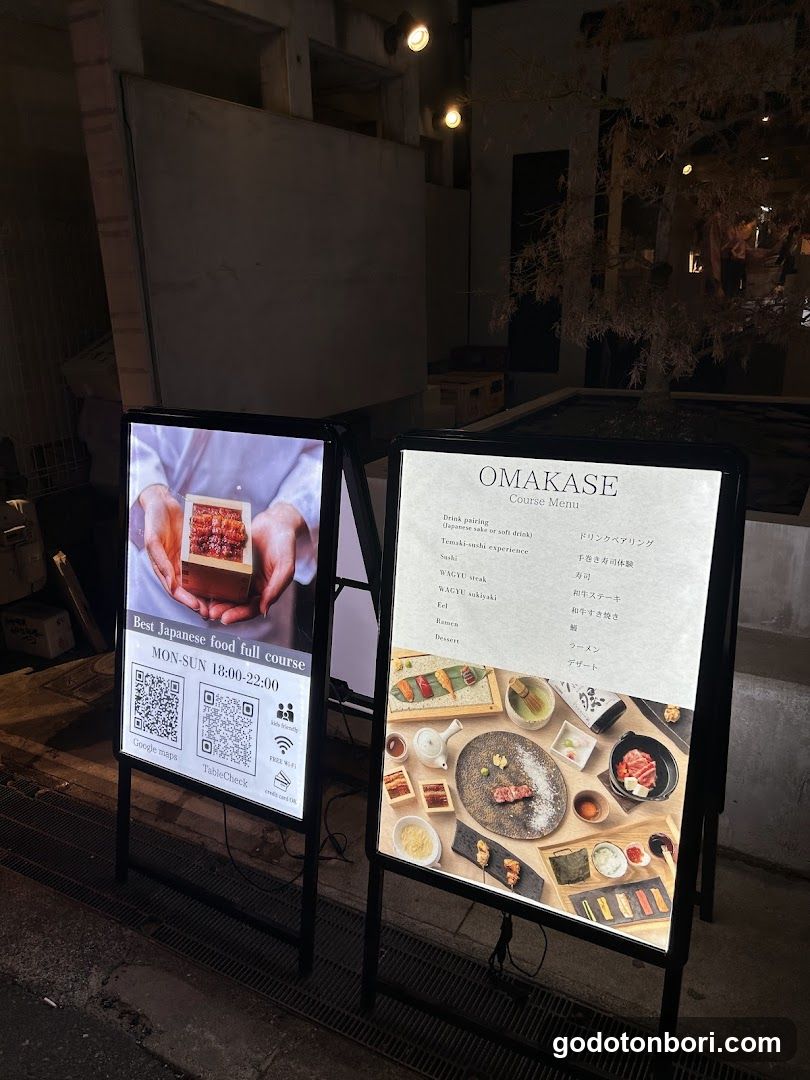 Omakase Course Menu Display