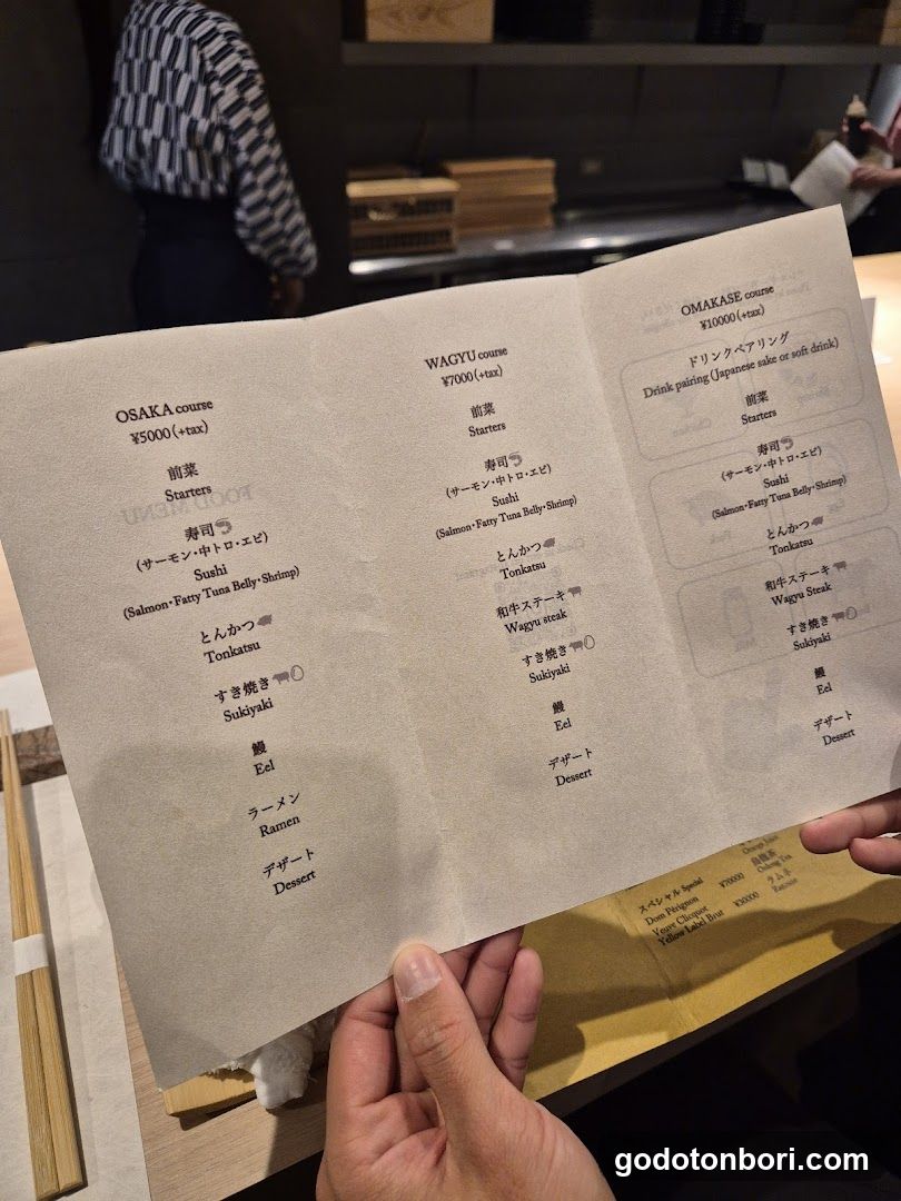 Japanese Omakase Menu