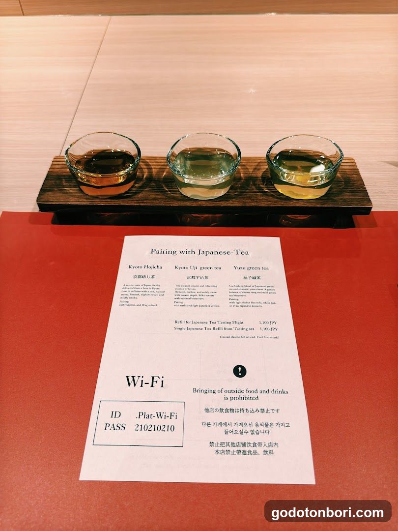 Japanese Tea Tasting Set with Menu Card