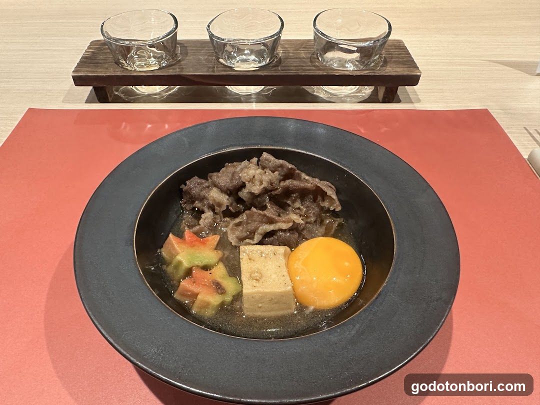 Dish with Beef, Tofu, and Egg Yolk