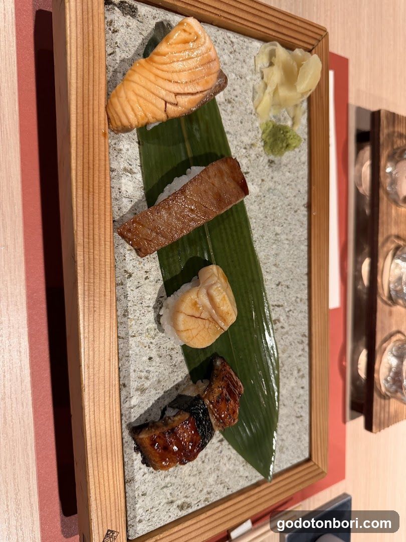 Sushi Platter on Wooden Tray