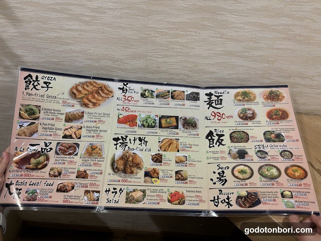 Gyoza & Noodle Menu