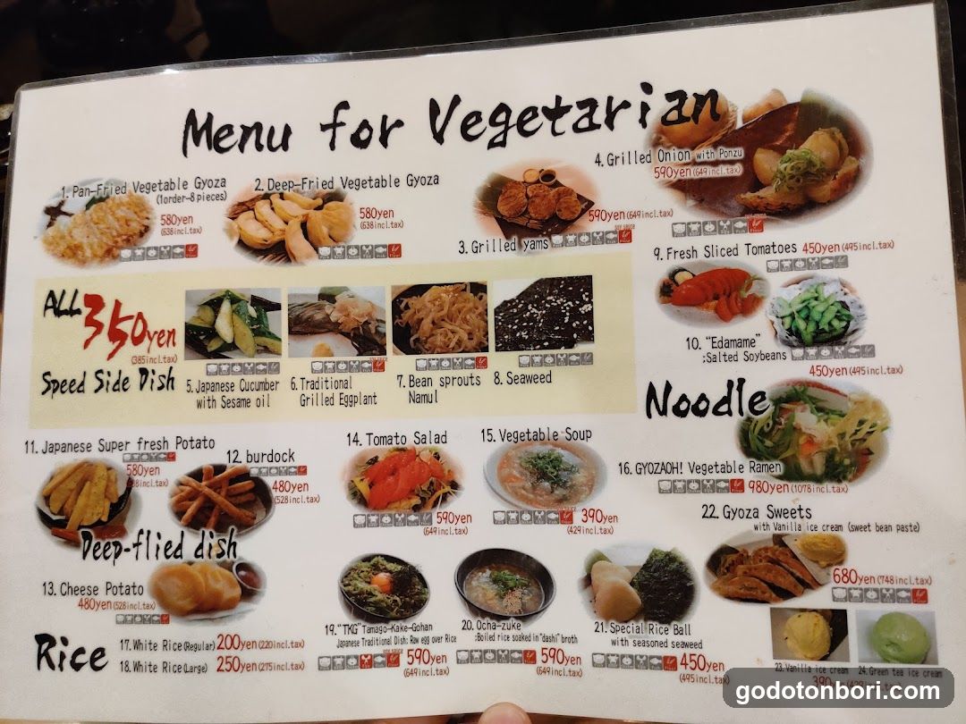Vegetarian Menu