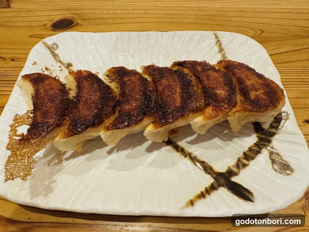 Gyoza on a plate