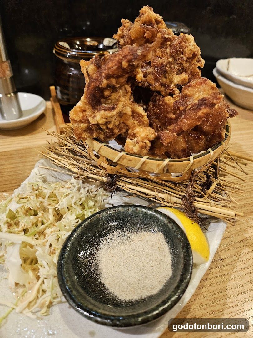 Fried Chicken with Coleslaw and Seasoning