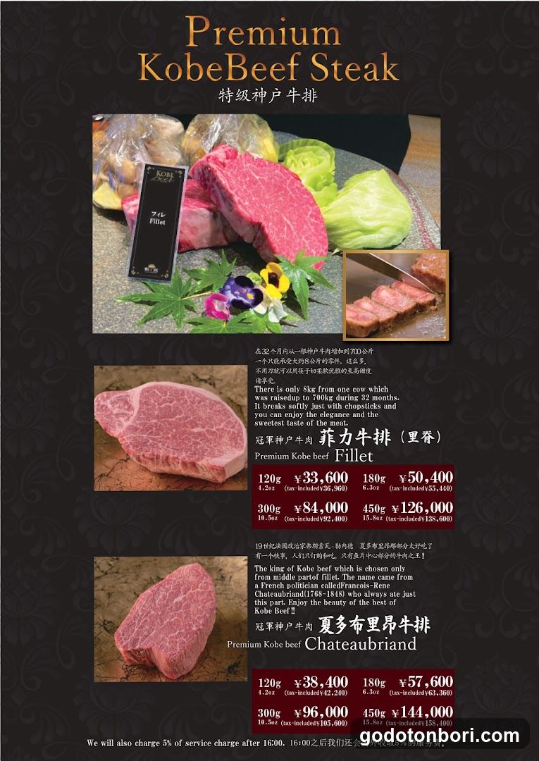 Premium Kobe Beef Steak Advertisement