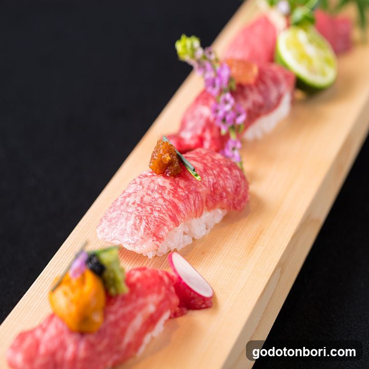 Sushi Platter with Beef Tofu