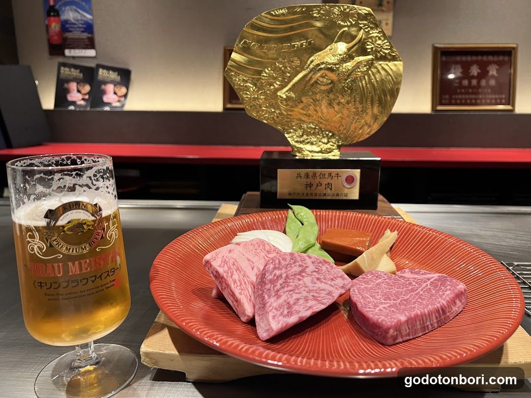 Premium Wagyu Beef and Beer Display