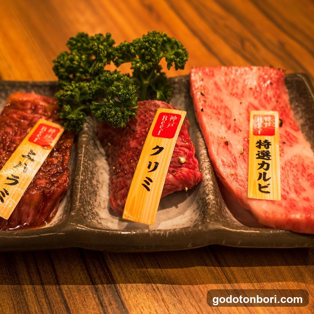 Japanese Beef Platter with Labels