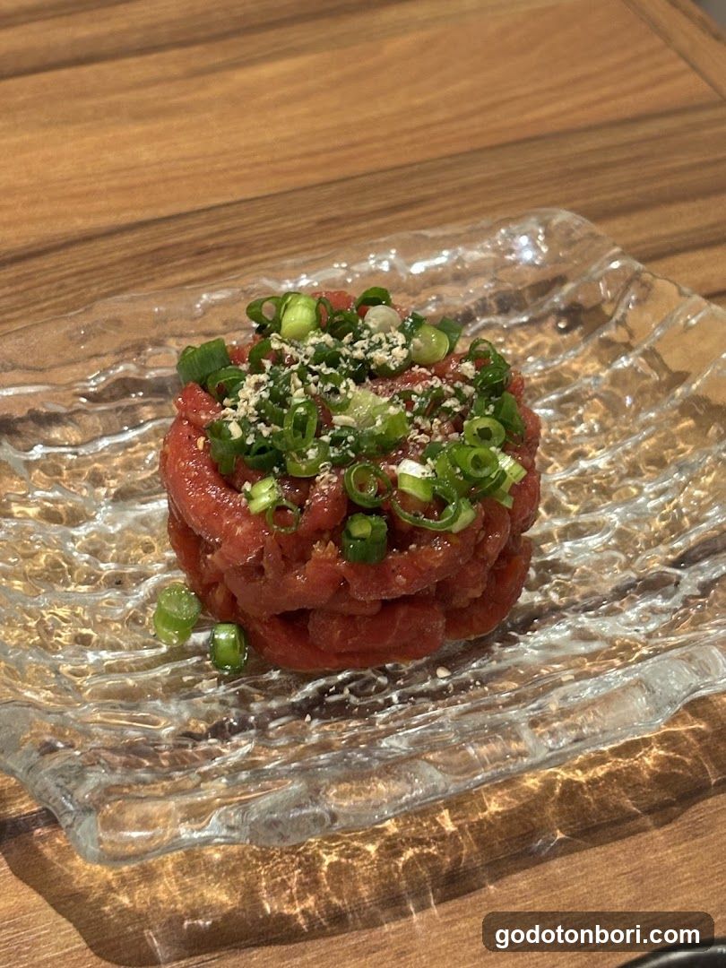 Sashimi with Green Onions and Sesame Seeds