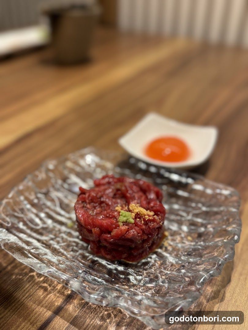 Raw Beef Tartare with Egg Yolk Dip