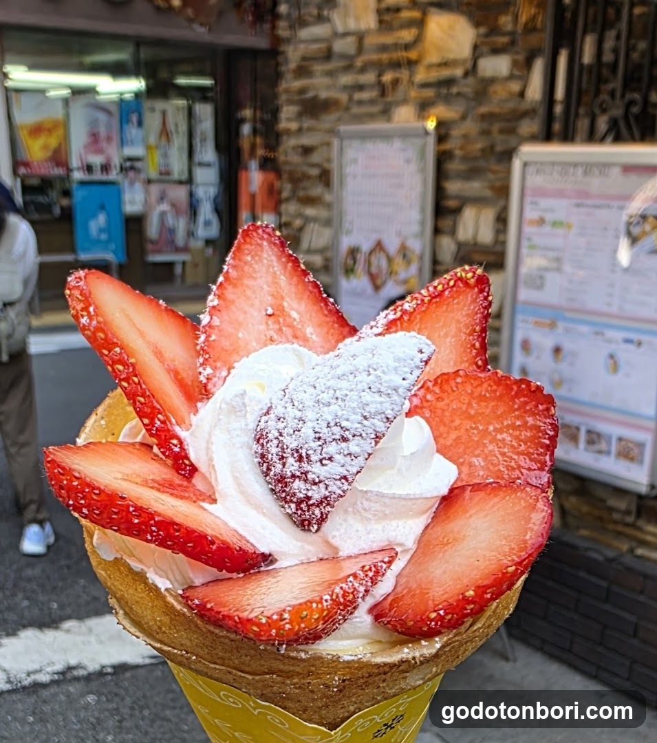 Strawberry Crepe Cone