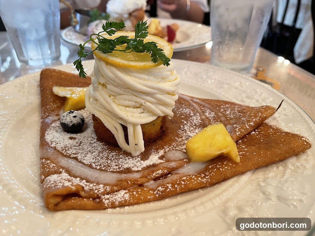 Lemon Crepe with Whipped Cream
