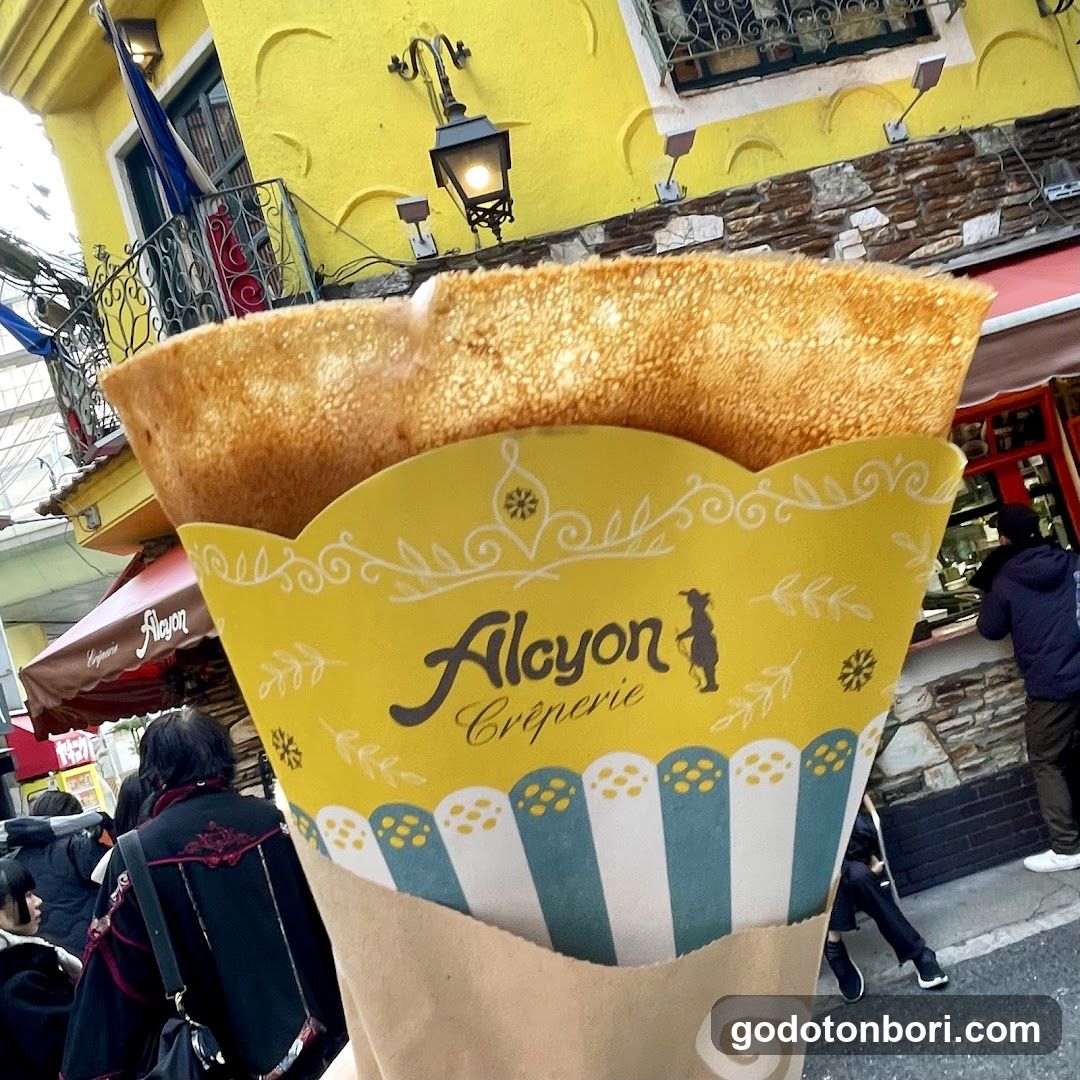 Crepe in paper cone