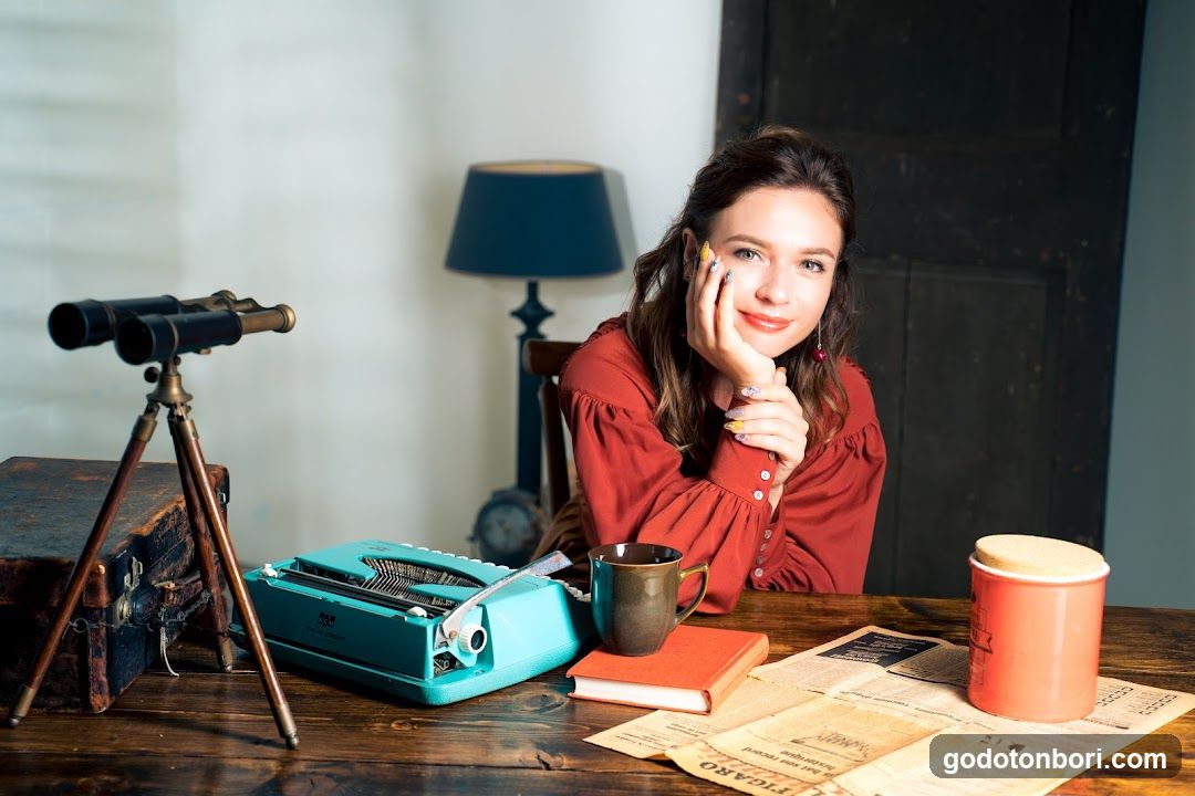 Vintage Workspace with Writer