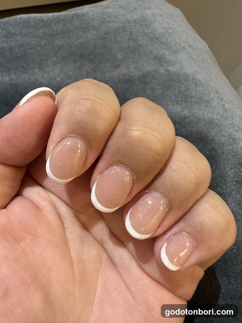 French Manicure Close-Up