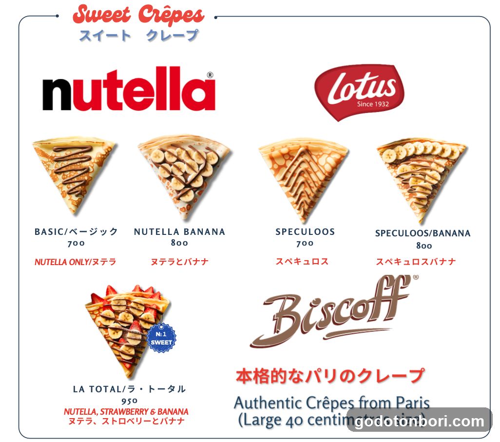 Sweet Crêpes Menu