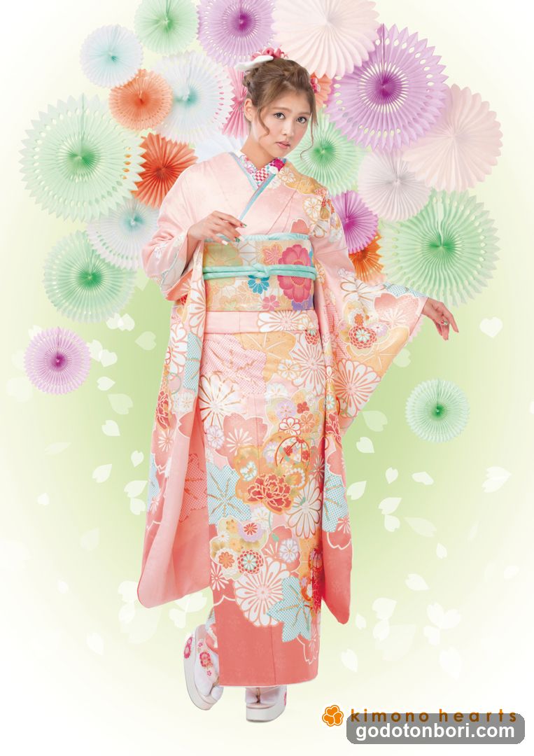 Kimono Hearts Model Photo
