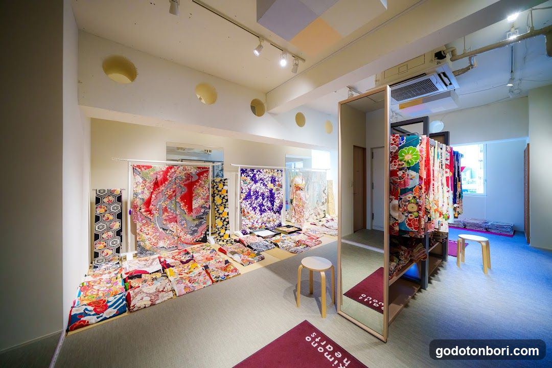 Interior of a textile shop
