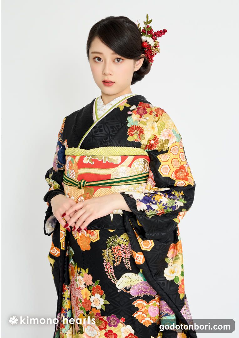 Kimono Hearts Model Photo