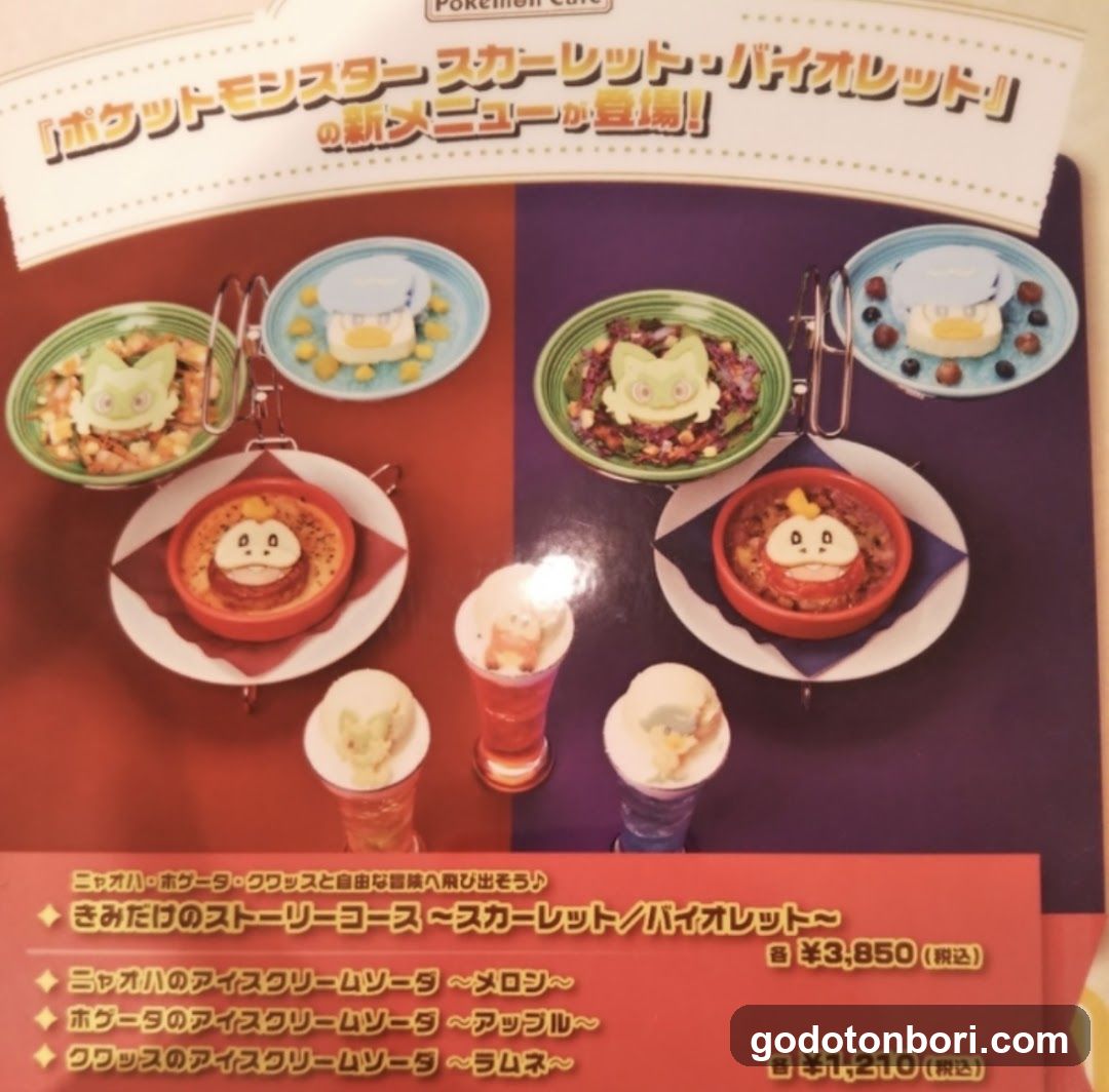 Pokemon Scarlet/Violet Cafe Menu Display