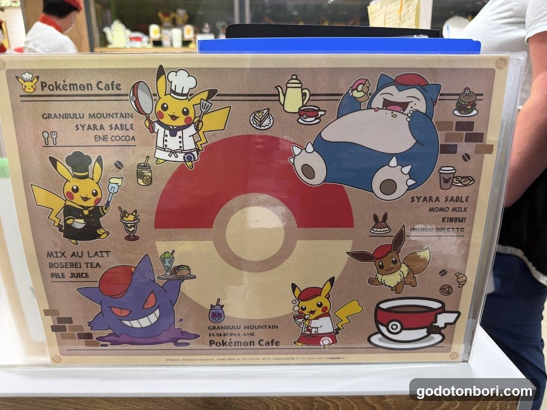Pokémon Cafe Menu Board