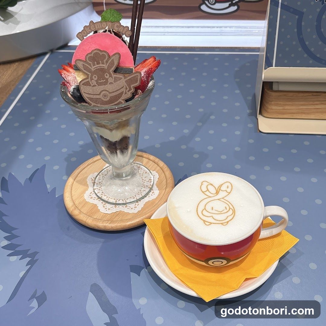 Pokemon Themed Dessert and Coffee