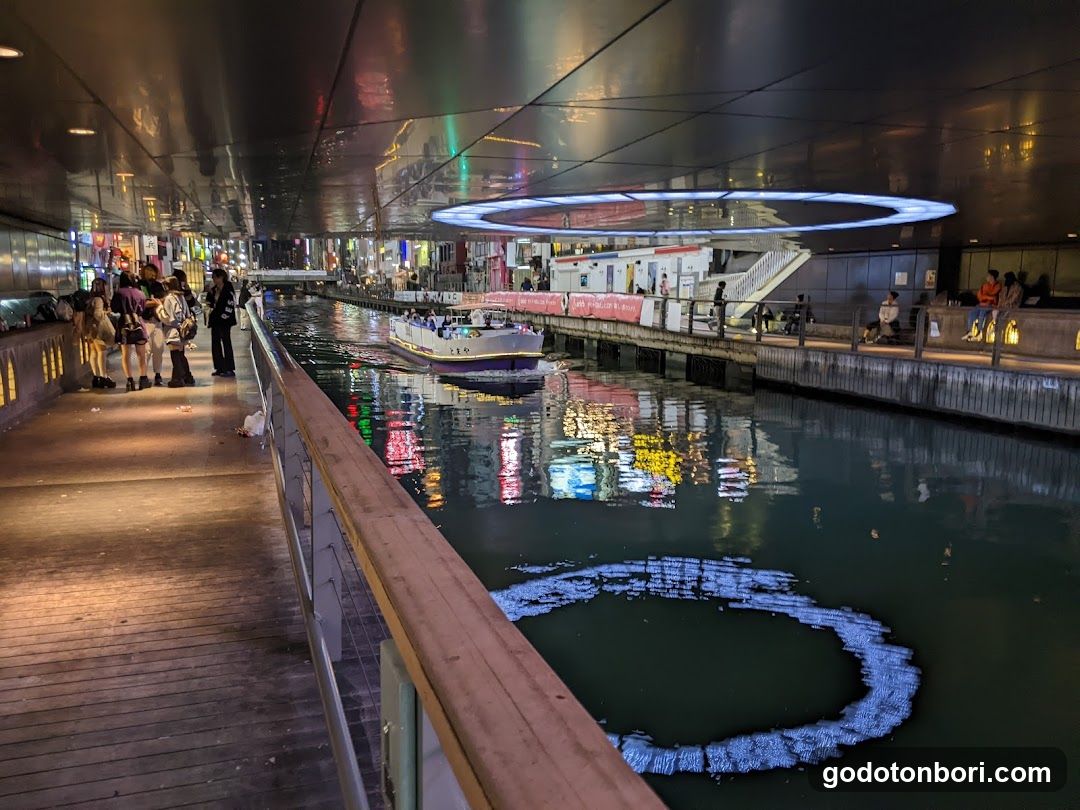 Night Canal Scene with Reflections