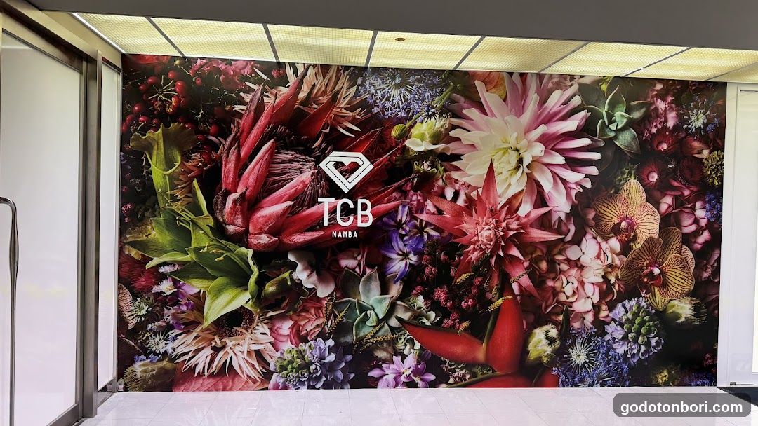 Floral Wall Mural with TCB Namba Logo