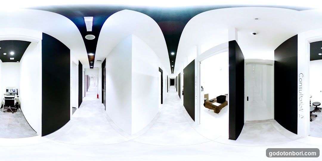 Modern Interior Hallway with Black and White Design