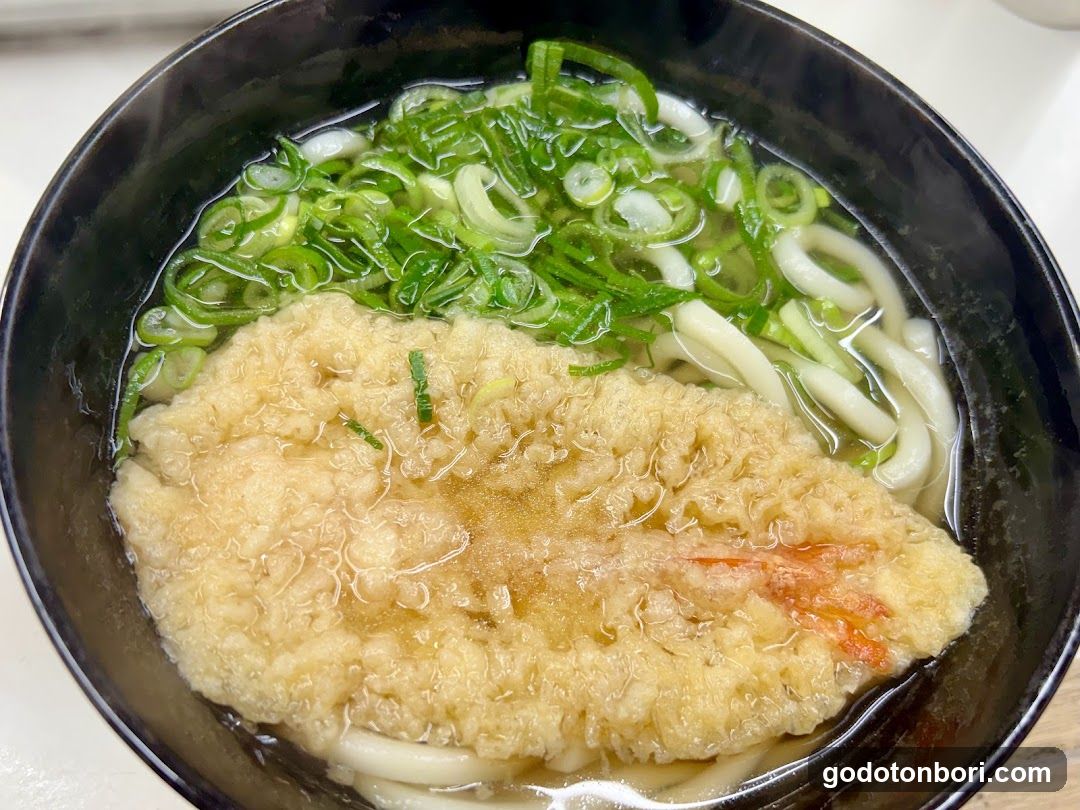 Udon with Tempura and Scallions