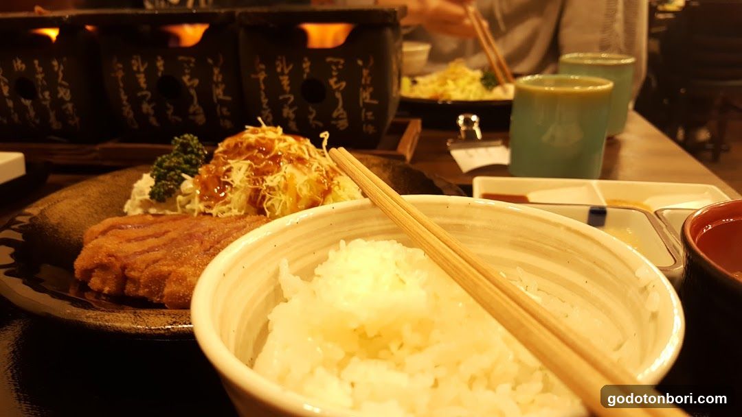 Japanese Meal with Katsu and Rice