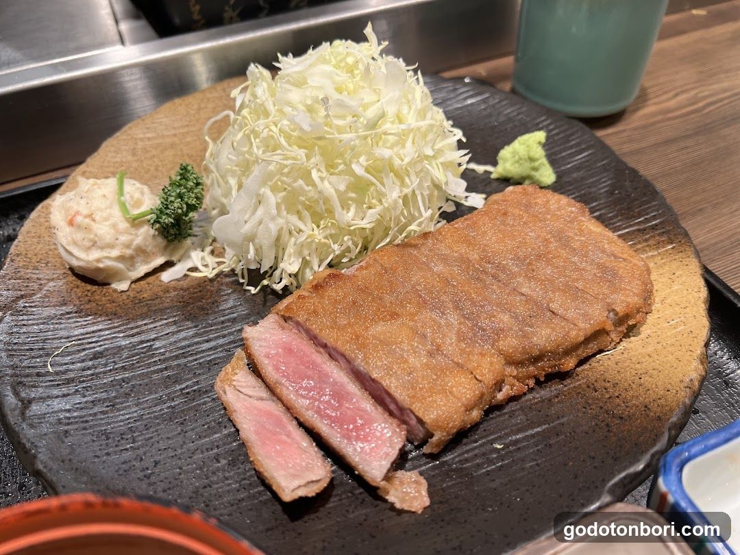 Sliced Fried Meat with Cabbage and Mayo