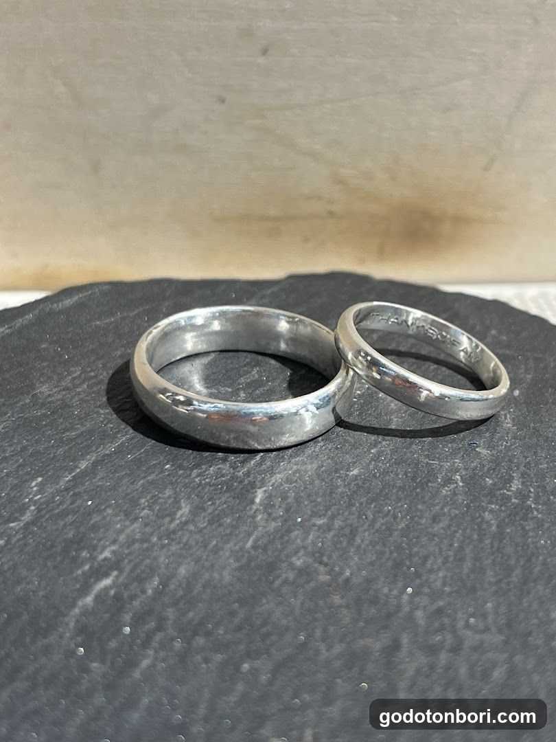 Silver Rings on Slate