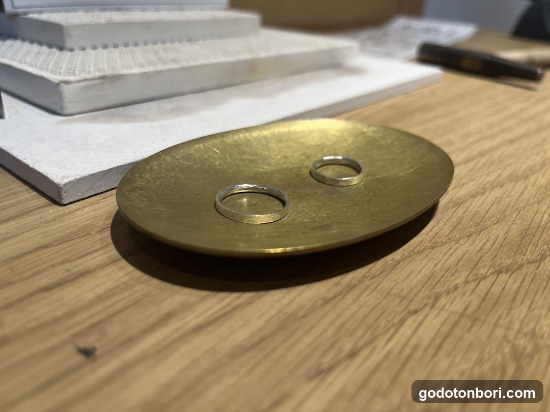 Rings on Brass Dish