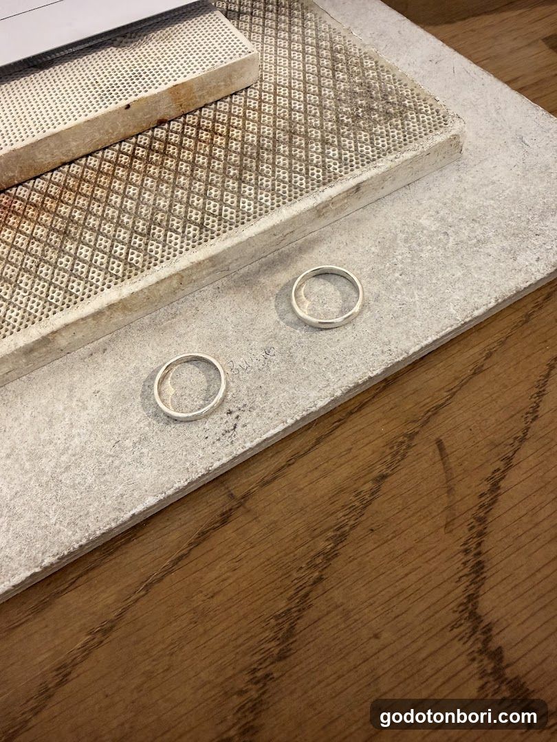 Silver Rings on Workbench