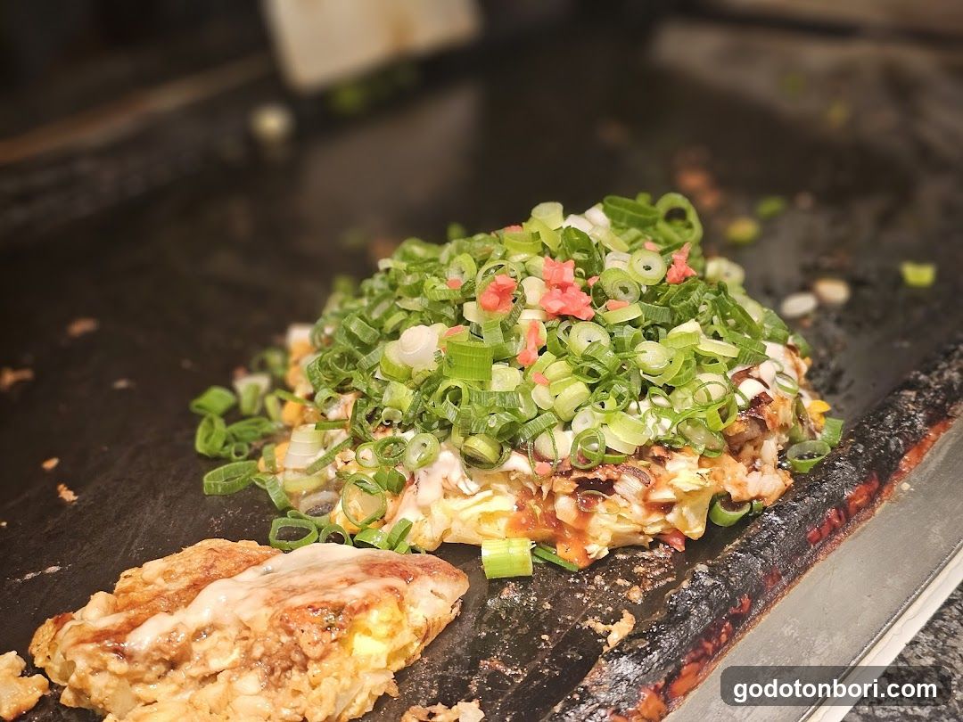 Grilled Okonomiyaki on Teppan