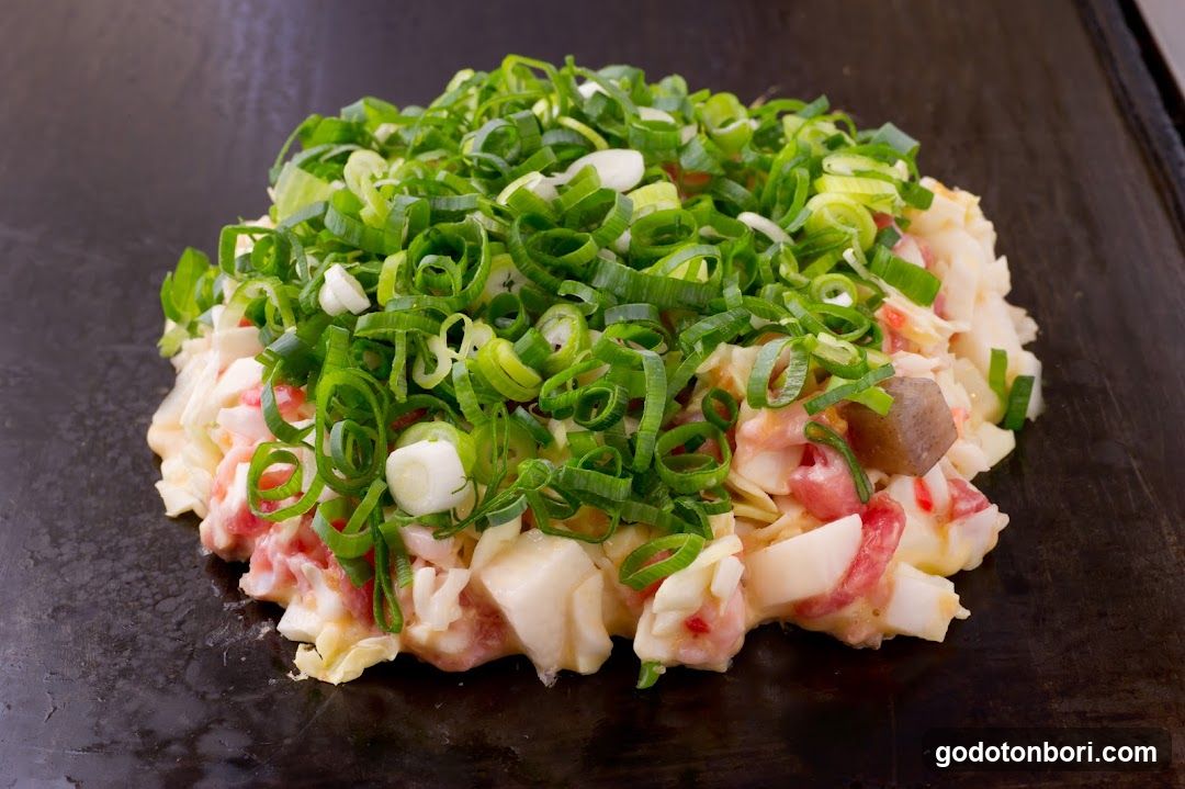 Grilled Vegetable and Meat Dish with Scallions