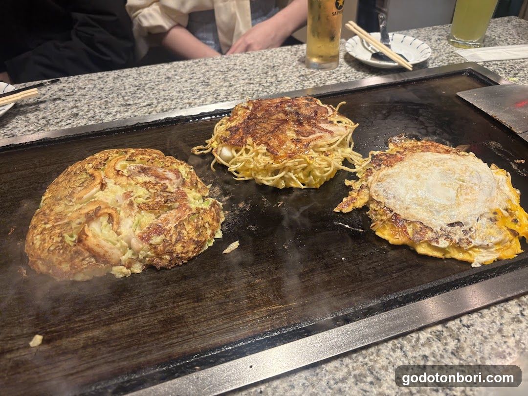 Grilled Okonomiyaki on Teppan