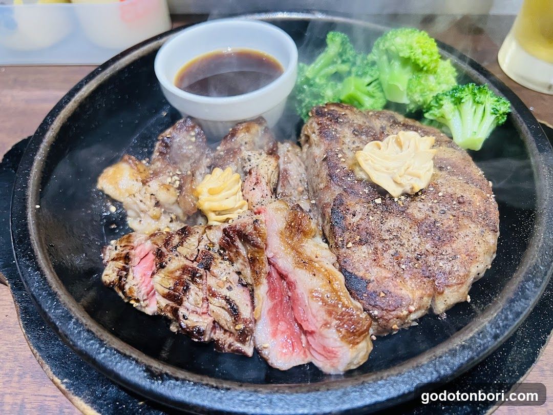 Steak with Broccoli and Sauce