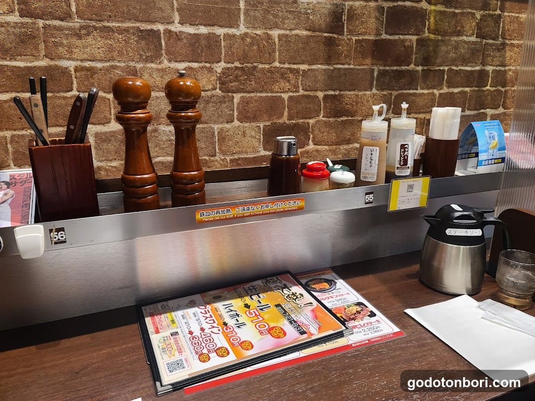 Restaurant Condiments and Menu Display