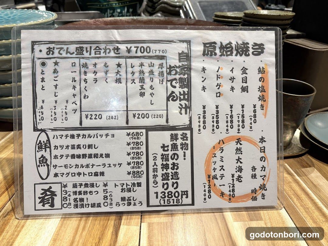 Japanese Restaurant Menu Board