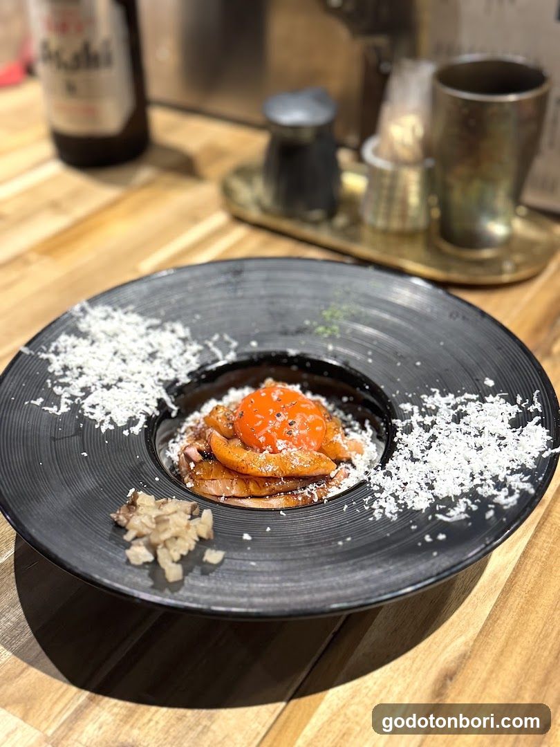 Egg Dish on Black Plate