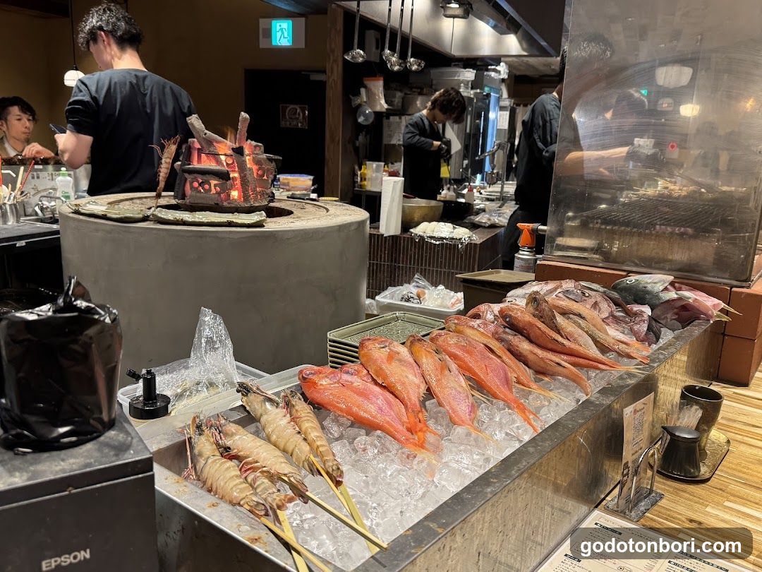 Grilled Seafood Display