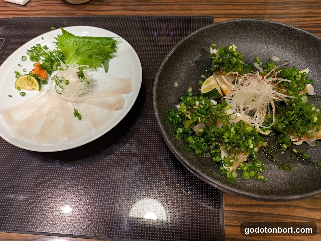 Sashimi and Grilled Fish Dish