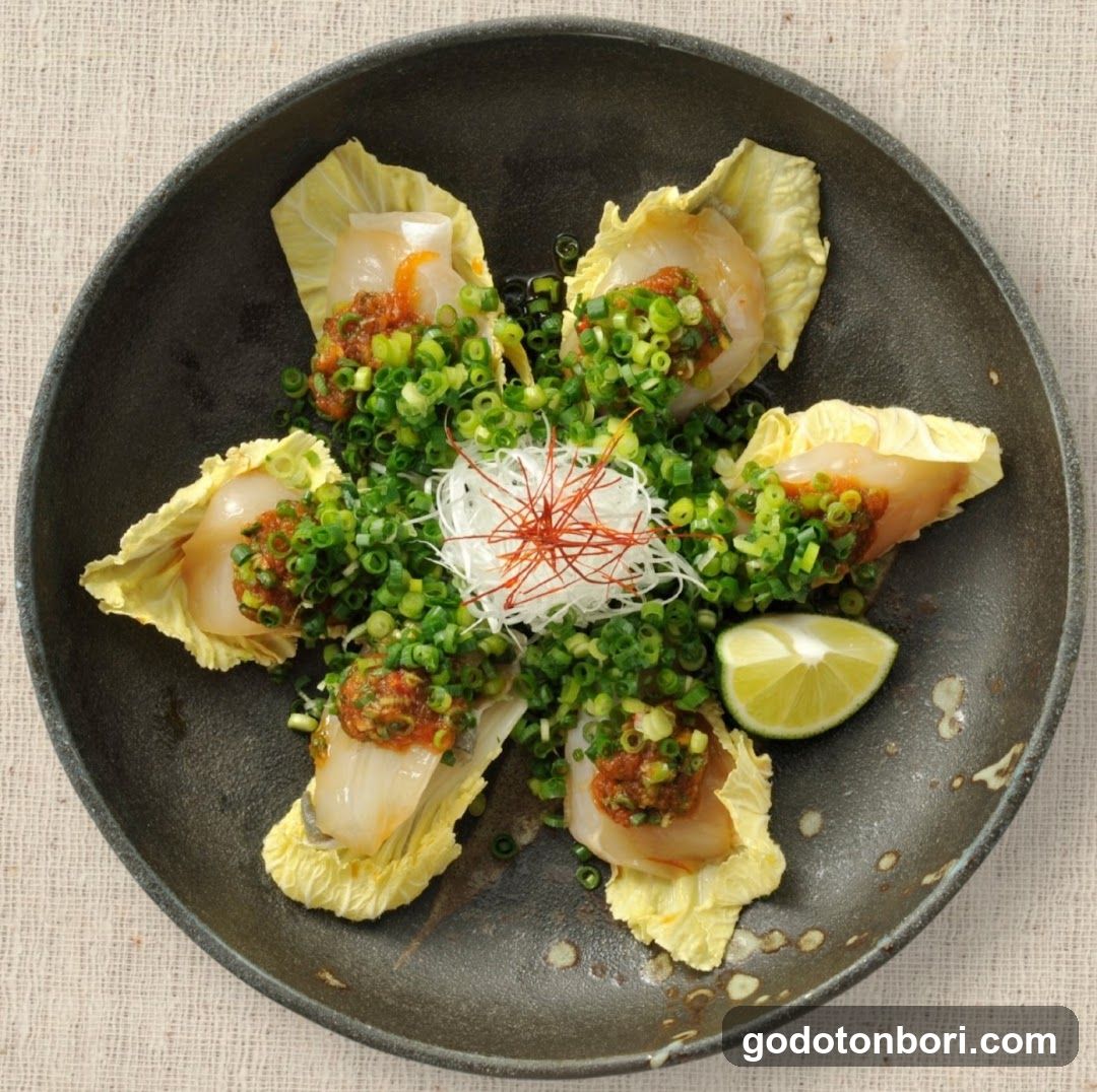 Seared Scallops with Green Onion and Sauce