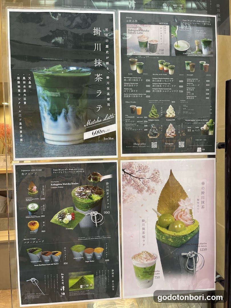 Matcha Latte Menu Display